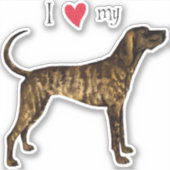 Ik hou van mijn Plott Hound Vinyl Sticker (Voorkant)