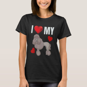 Ik hou van mijn poedel Franse poedel hond puppy ho T-shirt