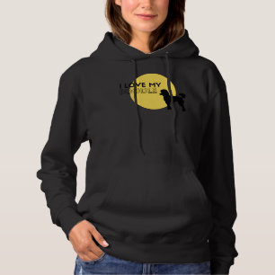 Ik hou van mijn poedel geel hoodie