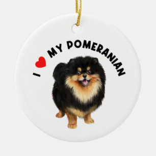 Ik hou van mijn Pommeraanse Cute Pommomeranian Pup Keramisch Ornament