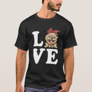 Ik hou van mijn Pommeren Bandana-zonnebril-Hondenl T-shirt