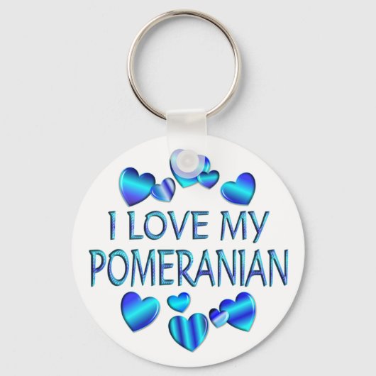 Ik hou van mijn pommern sleutelhanger (Voorkant)