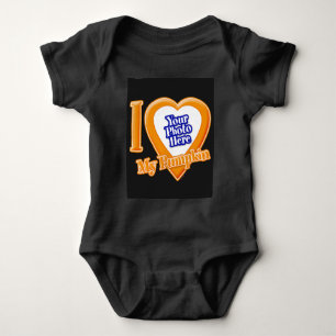 Ik hou van mijn pompoen met je foto-Baby-pak Romper