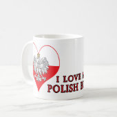 Ik hou van mijn Poolse Busia Koffiemok (Voorkant links)