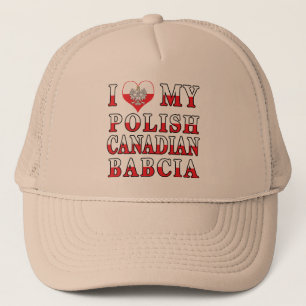 Ik hou van mijn Poolse Canadese Babcia vlag Trucker Pet