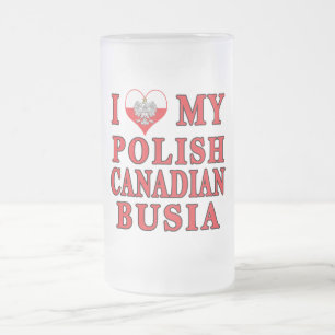 Ik hou van mijn Poolse Canadese busia Matglas Bierpul