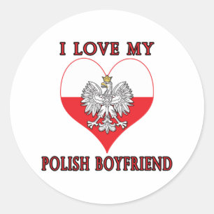 Ik hou van mijn Poolse vriend Ronde Sticker