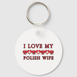 Ik hou van mijn Poolse vrouw Sleutelhanger