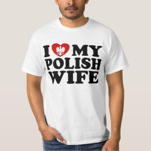 Ik hou van mijn Poolse vrouw T-shirt