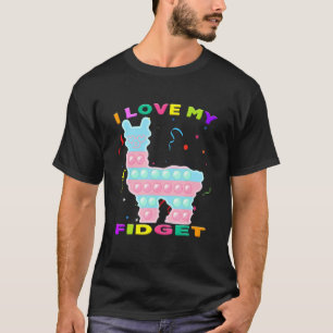 Ik hou van mijn Pop Fidgets Het Llama Game Toddler T-shirt