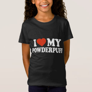 Ik hou van mijn powderpuff, Chinees Crested Honden T-shirt