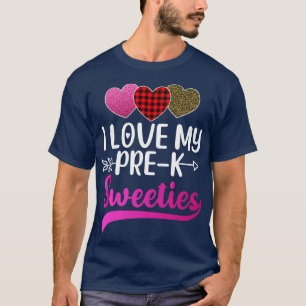 Ik hou van mijn PreK Sweeties Hearts Valentijnsdag T-shirt