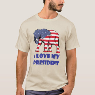 Ik hou van mijn President Amerikaanse vlag T-shirt