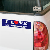 Ik hou van mijn President bumper sticker (Op Truck)