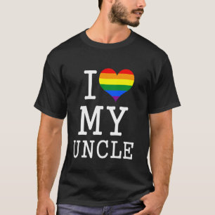 Ik hou van mijn Pride homoseksuele oom van nichtje T-shirt