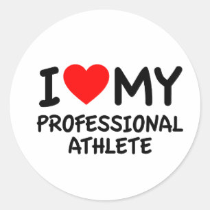 Ik hou van mijn Professional Athlete Ronde Sticker