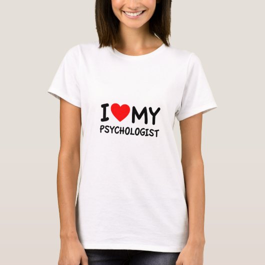 Ik hou van mijn psycholoog t-shirt (Voorkant)