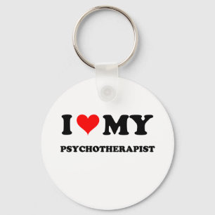Ik hou van mijn psychotherapeut sleutelhanger