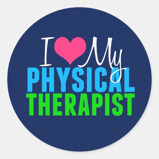 Ik hou van mijn PT Ronde Sticker (Voorkant)