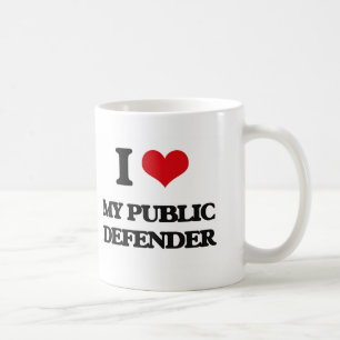 Ik hou van mijn publieke verdediger koffiemok