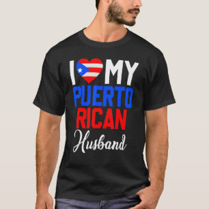 Ik hou van mijn Puerto Ricaanse Husband Canada Vla T-shirt