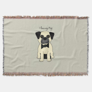 Ik hou van mijn Pug Deken