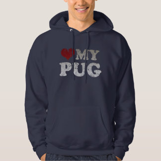 Ik hou van mijn Pug Hoodie