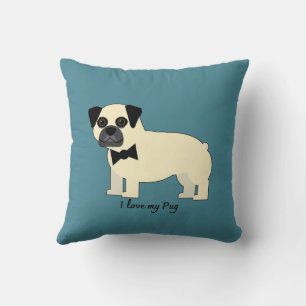 Ik hou van mijn Pug Kussen