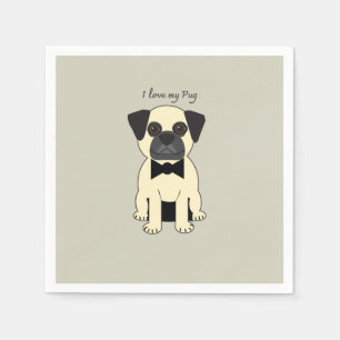 Ik hou van mijn Pug Servet