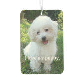 Ik hou van mijn puppy auto luchtverfrisser (Achterkant)