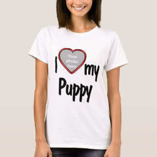 Ik hou van mijn puppy Schattige Red Heart Dog Owne T-shirt