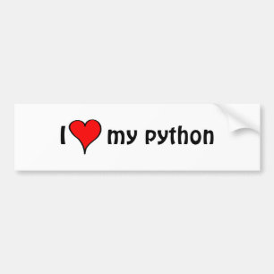 Ik hou van mijn Python Bumpersticker
