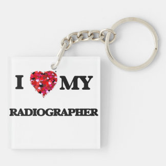 Ik hou van mijn radiograaf sleutelhanger