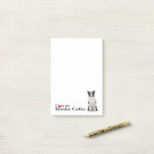 Ik hou van mijn rand Collie Post-it Notes (Op bureau)