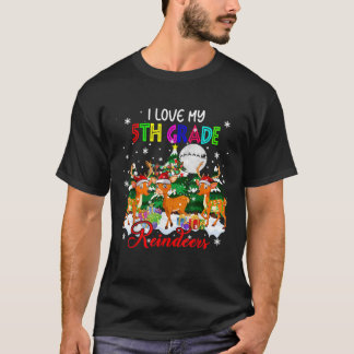 Ik hou van mijn rendieren uit de 5e klas Grappige  T-shirt