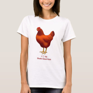 Ik hou van mijn Rhode Island Red Chicken Farmer T-shirt