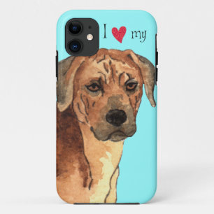 Ik hou van mijn Rhodezische Ridgeback iPhone 11 Hoesje
