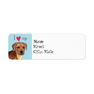 Ik hou van mijn Rhodezische Ridgeback Etiket