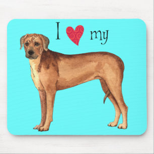 Ik hou van mijn Rhodezische Ridgeback Muismat