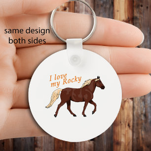 Ik hou van mijn Rocky Mountain Horse ruitersport Sleutelhanger