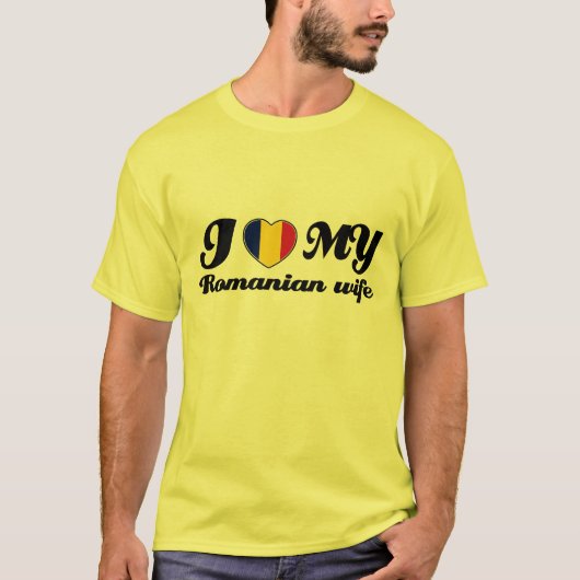 Ik hou van mijn Roemeense man T-shirt (Voorkant)