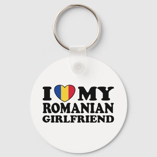 Ik hou van mijn Roemeense vriendin Sleutelhanger (Voorkant)