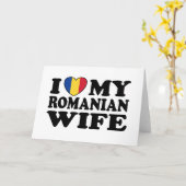 Ik hou van mijn Roemeense vrouw Kaart (Gele Bloem)