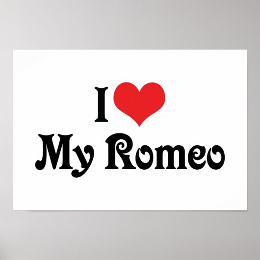Ik hou van mijn Romeo Poster (Voorkant)