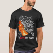 Ik hou van mijn roots - Patriottische zwarte gesch T-shirt (Voorkant)