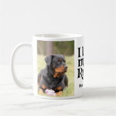 Ik hou van mijn Rottie Rottweiler Dog Aangepast 2  Koffiemok (Links)