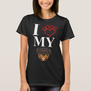 Ik hou van mijn rottweiler 7 t-shirt