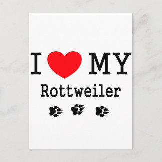 Ik hou van mijn rottweiler briefkaart
