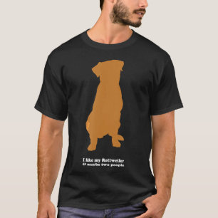 Ik hou van mijn rottweiler en misschien twee grapp t-shirt