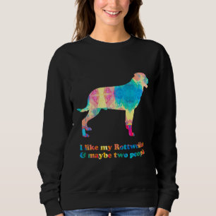 Ik hou van mijn rottweiler en misschien twee grapp trui